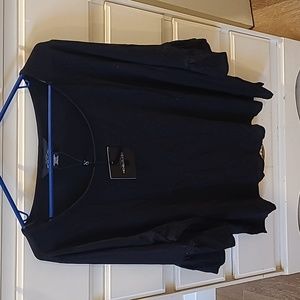 NWT Black bell flutter sleeve top